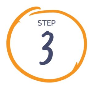 step 3 surrounded by an orange circle
