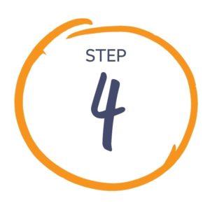 step 4 surrounded by an orange circle