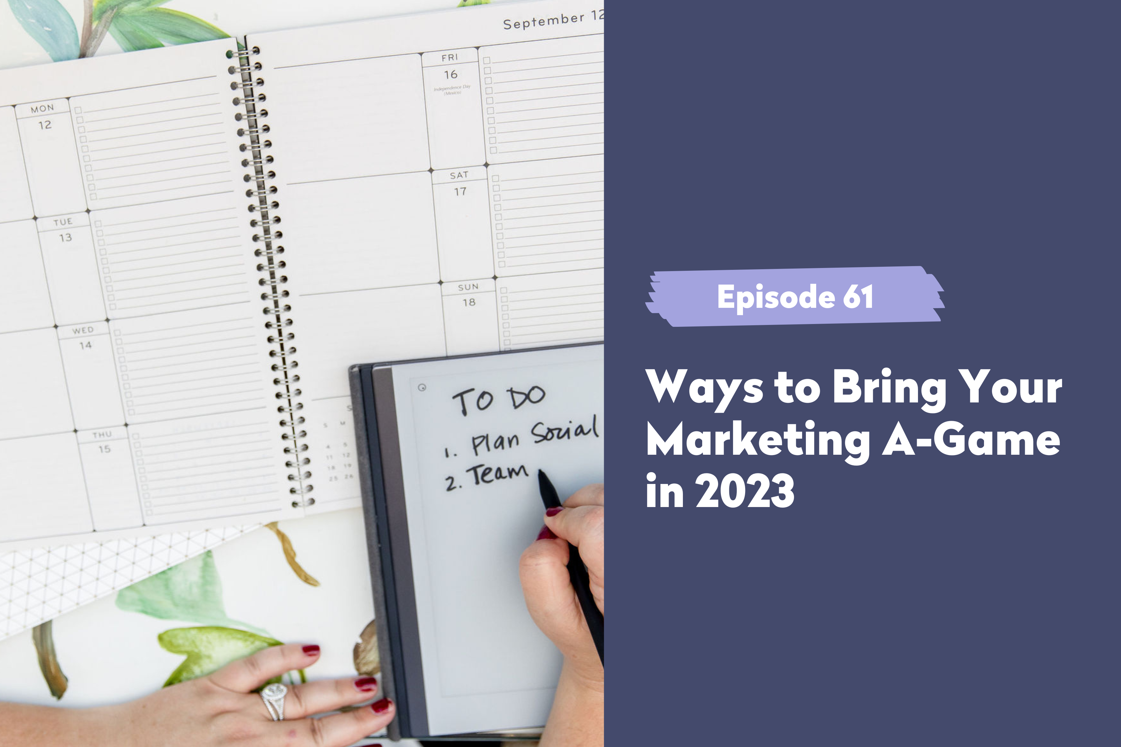 Episode 61 | <strong>5 Ways to Bring Your Marketing A-Game in 2023</strong>“/></a></div><div class=